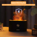Umidificador e Difusor de Ar com Luz Noturna de Fogo - Aromaflame™