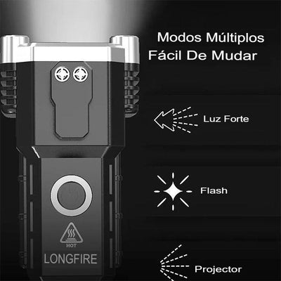 Lanterna Tática Multifuncional 4 em 1 - MaxLight