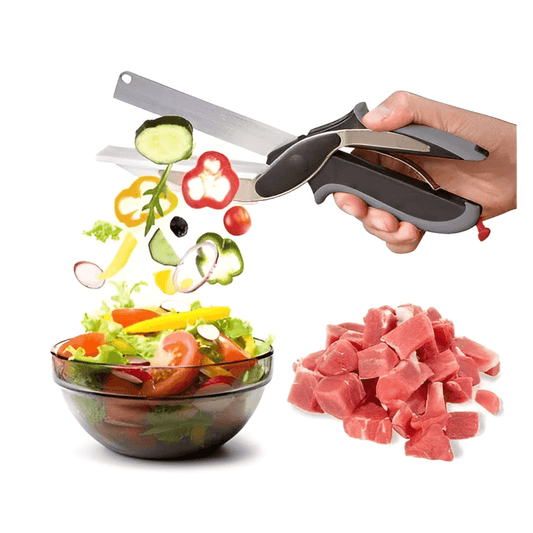 Tesoura profissional 3 em 1-Faca multifuncional corta legumes